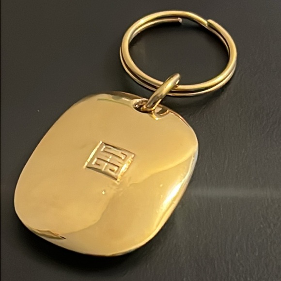 Rare Vintage Designer Givenchy Paris Logo Runway Key Tag Chain - Picture 3 of 16